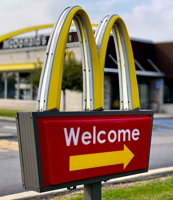 Welcome to McDonald's Sign